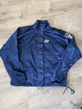 Nike 90s Vintage Navy Blue Lightweight Windbreaker Jacket